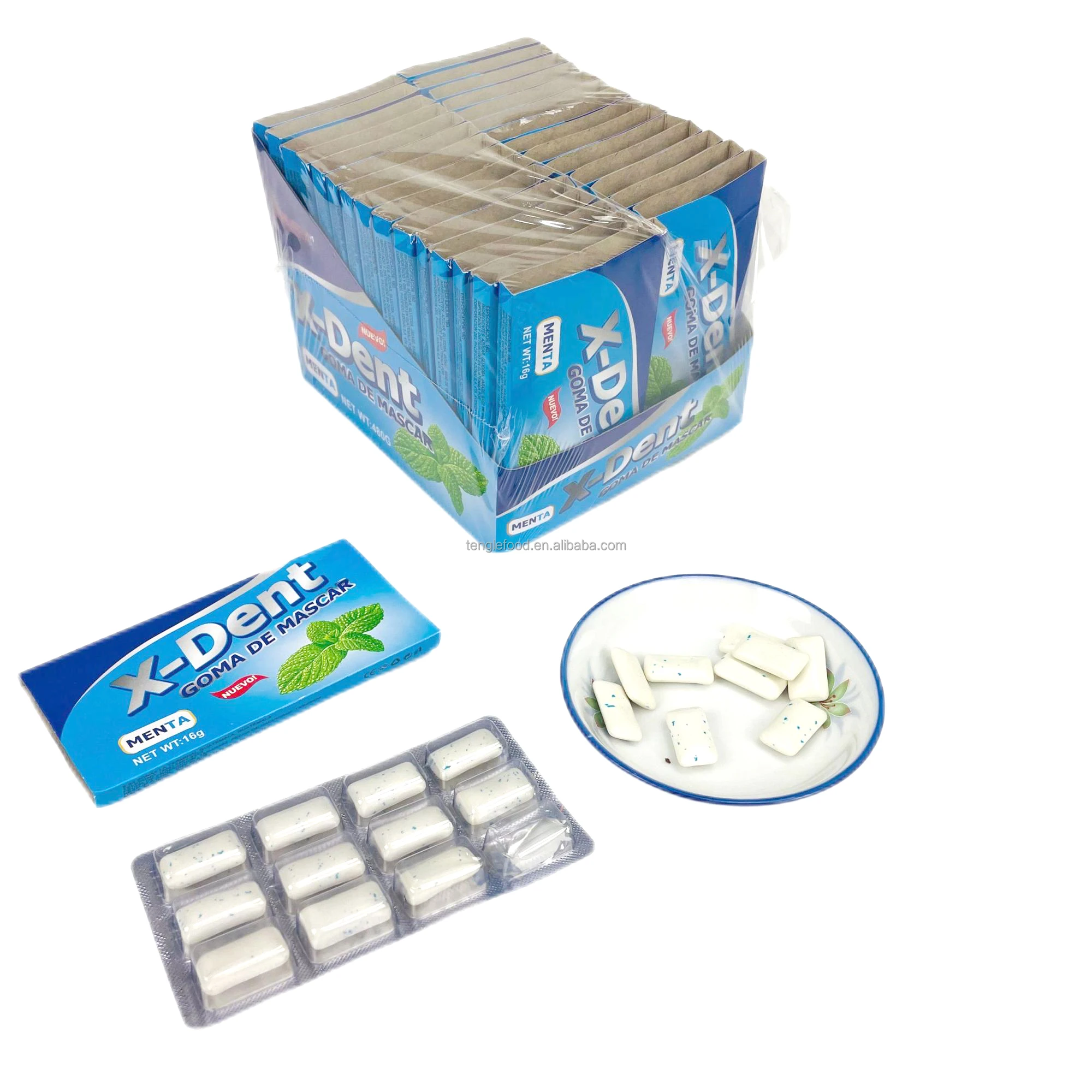 Хрустящая жевательная резинка с мятным вкусом