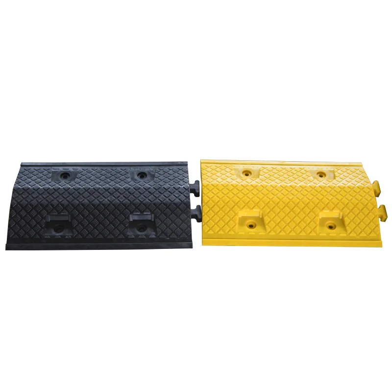High-Strength Modified Nylon Speed Bumps High-Traffic Roads 4CM Ridge Highway Buffer Belt Rubber Base Material for Foreign Trade