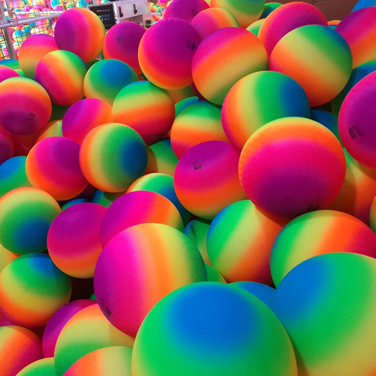 
Koryen 8.5 Inch And 6 Inch Inflatable Rainbow Playground Ball 