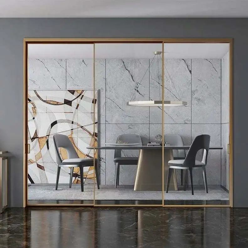 high quality door window accessory aluminum alloy sliding manual sliding doors frameless glass accessories sliding door systems