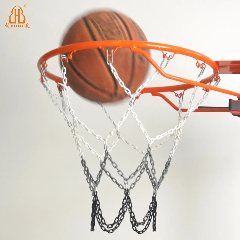 BOHU 2.8mm chain SPURS white grey black Alloy Steel professional basketball Net Chain outdoor