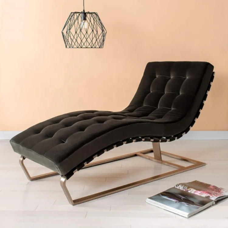 Роскошный бархатный стул для гостиной OEM с золотой металлической