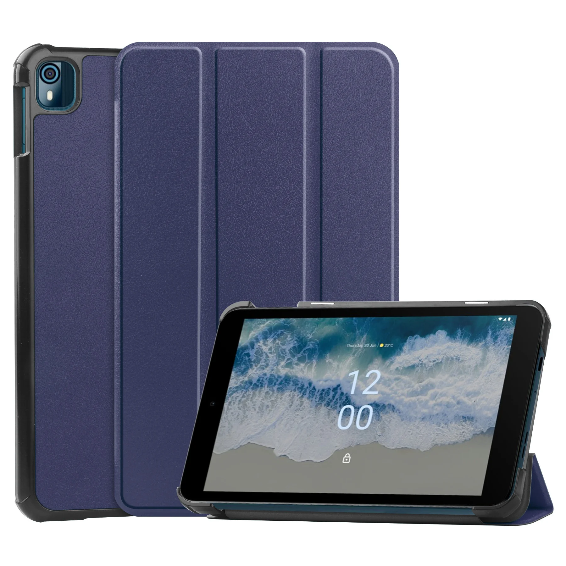 Tri-fold Case For Nokia T10 2022 PU Leather Tablet Book Cover For Nokia T10 8.0 inch T20 Protective Flip Tablet Cases