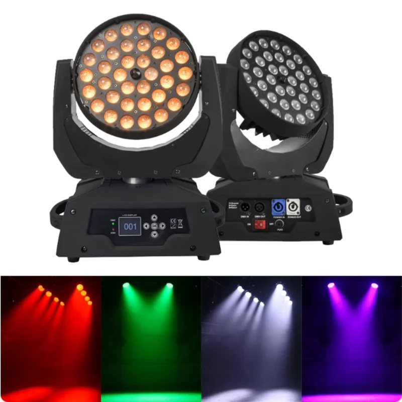 Lotus 36X10w Zoom Wash Beam Led Moving Head Light Pixel Zoom Led Moving Head Light with Rgbw 4in1 16Chs Dmx control for Dj disco
