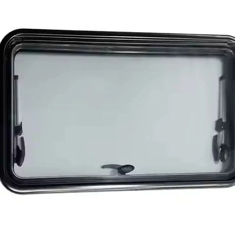 one-piece no welding round corner motorhome/rv/caravan vision window with scroll blind and flyscreen