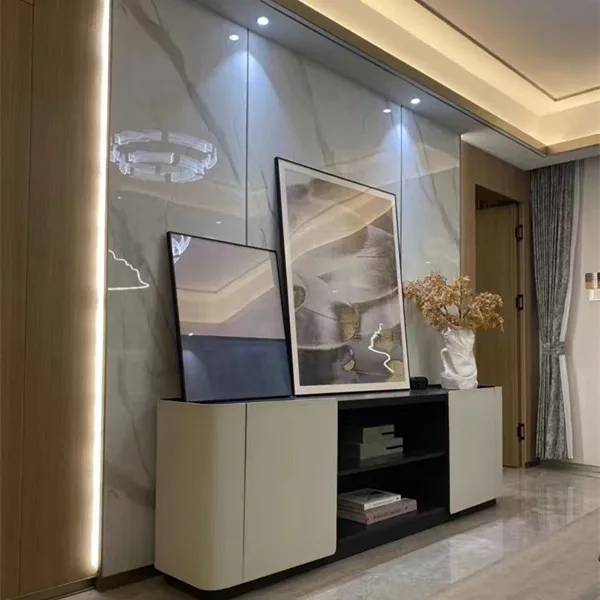 Decorative PVC Marble Sheet High Glossy 1200*2440mm 3D design UV marble wall board marble alternatuve Wall panels on sale