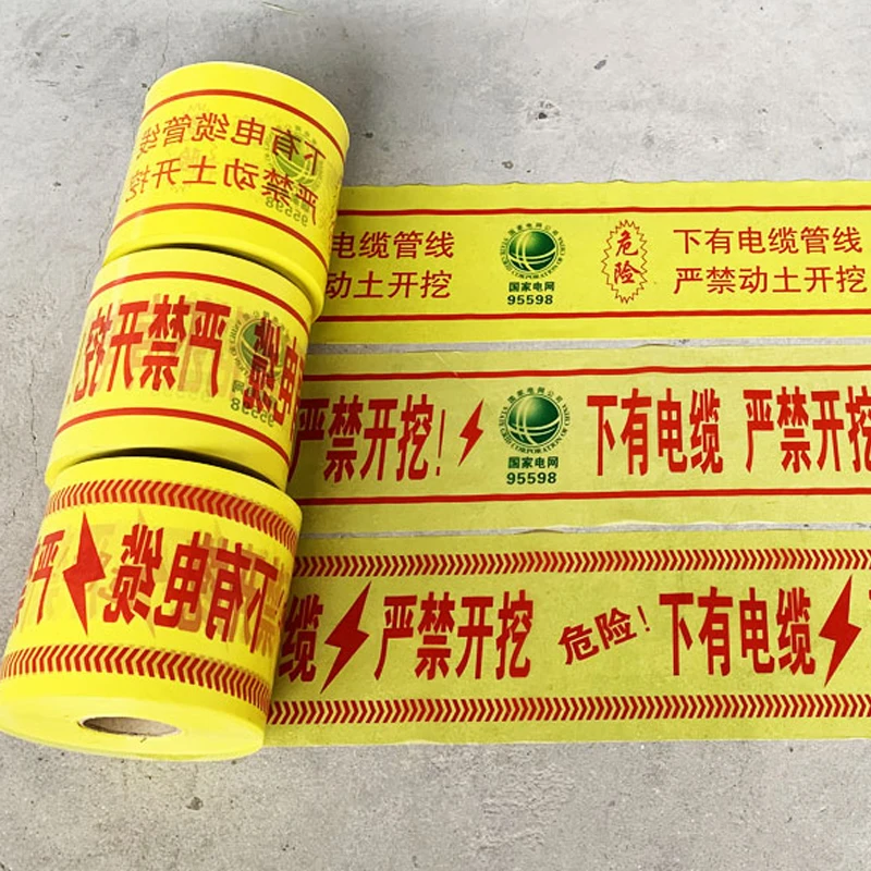 Multiple specifications buried warning tape warning tape