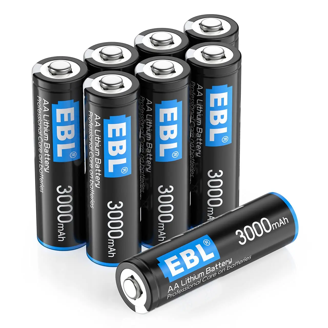 EBL 8 упаковок 3000 мАч 1 5 В литиевые батареи AA Высокопроизводительные постоянные Вольты металлические неперезаряжаемые