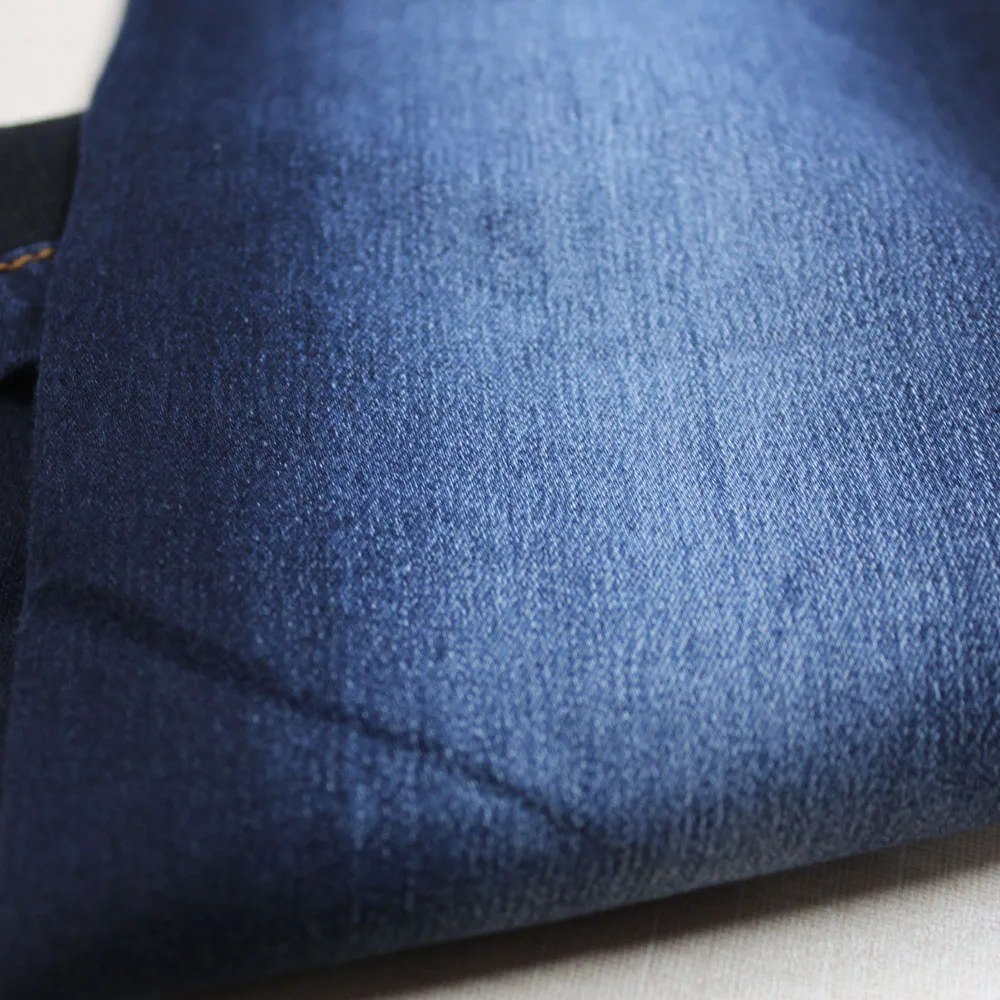 Polyester Spandex School Uniform Fabrics Woven Shirt Uniform Grey Yarn No Slub Fabric Cotton Dyed Denim TWILL 7.3oz Blue 53/54'