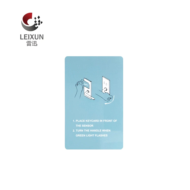Leixun free sample customized hotel key card ISO 14443A HF Rfid F08 1k chip smart