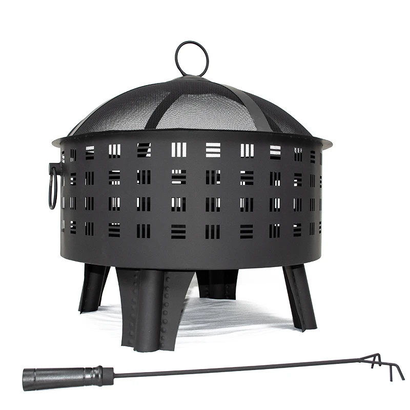 Portable  backyard/garden fire pit Patio Wood Burning Fire Bowl Round Barbecue Warming Metal Steel Fire Pit
