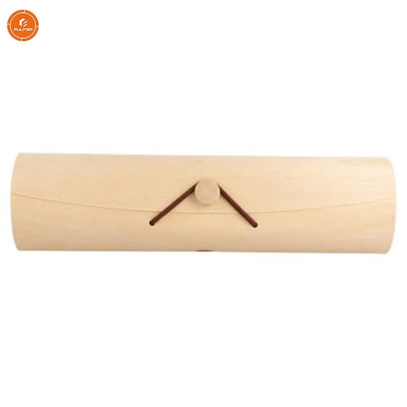 Luxury Mini Round  Macaron Nuts Dry Fruits Candy Gift Wooden Round Birch Wood Veneer Box