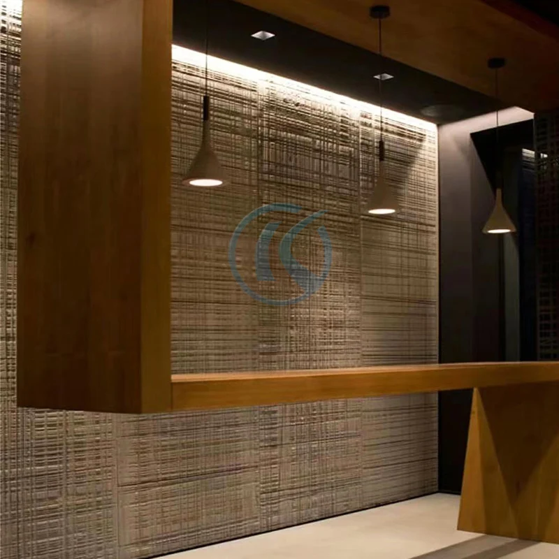 Custom Color Natural Wood Texture Decoration Wall Tiles Interior Exterior Flexible MCM Soft Sawing Wood Wall Panel Board