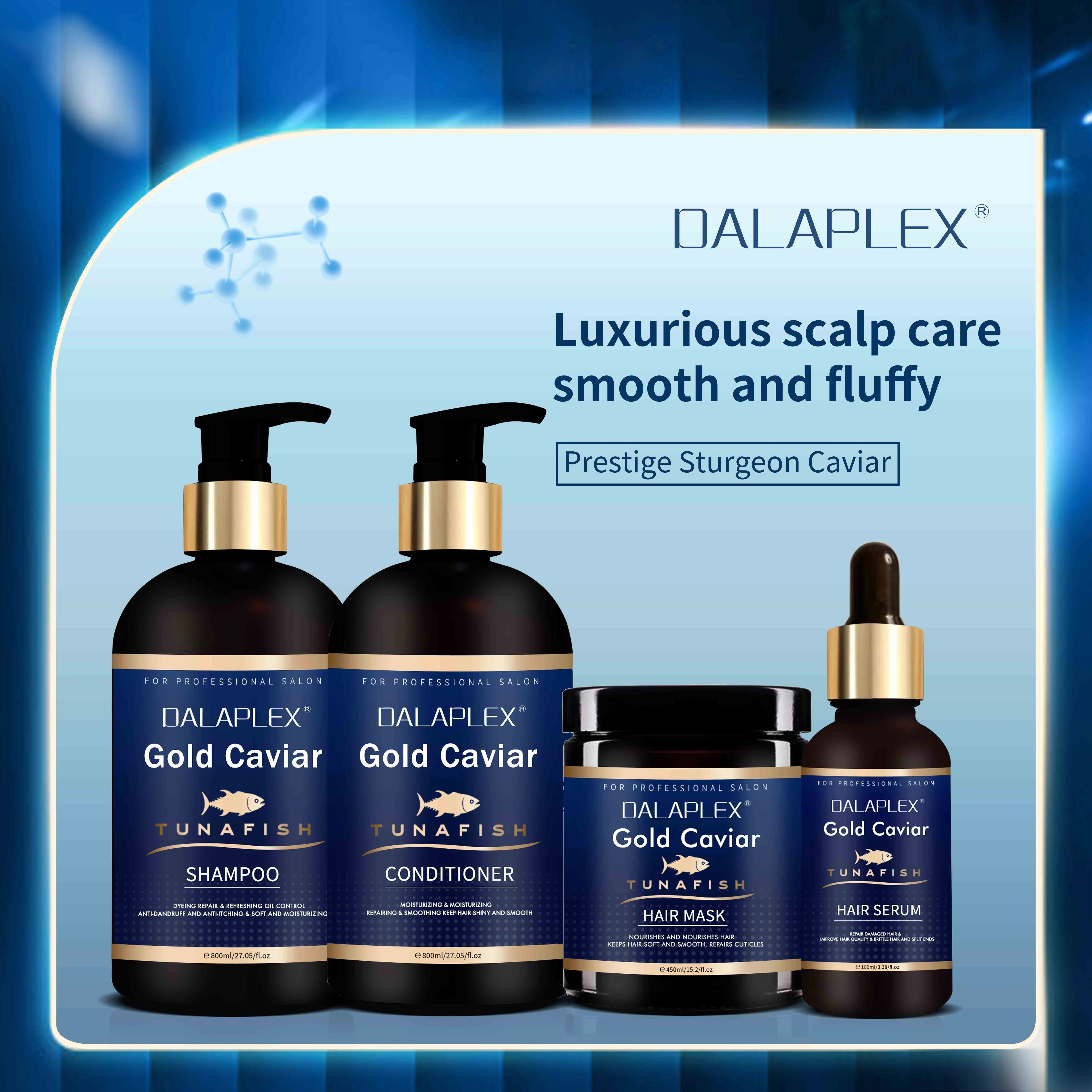 OEM Factory price gold caviar hair care shampoo and conditioner set private label caviar hair treatment set