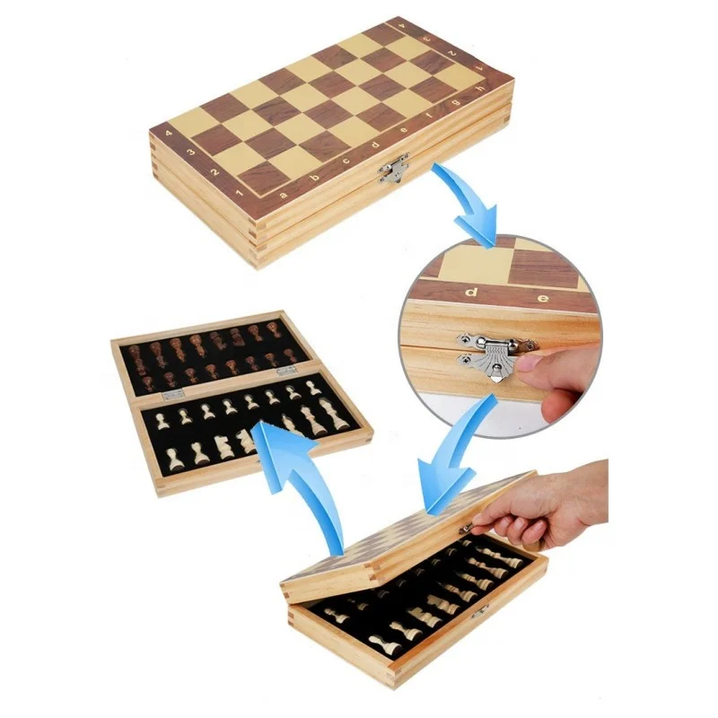 Indoor premium chess board game desktop wooden game hot sold in 2024 educational toys