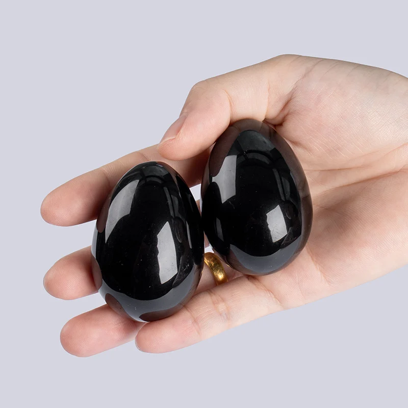 Подарок камень натуральный Obsidian Yoni Egg для
