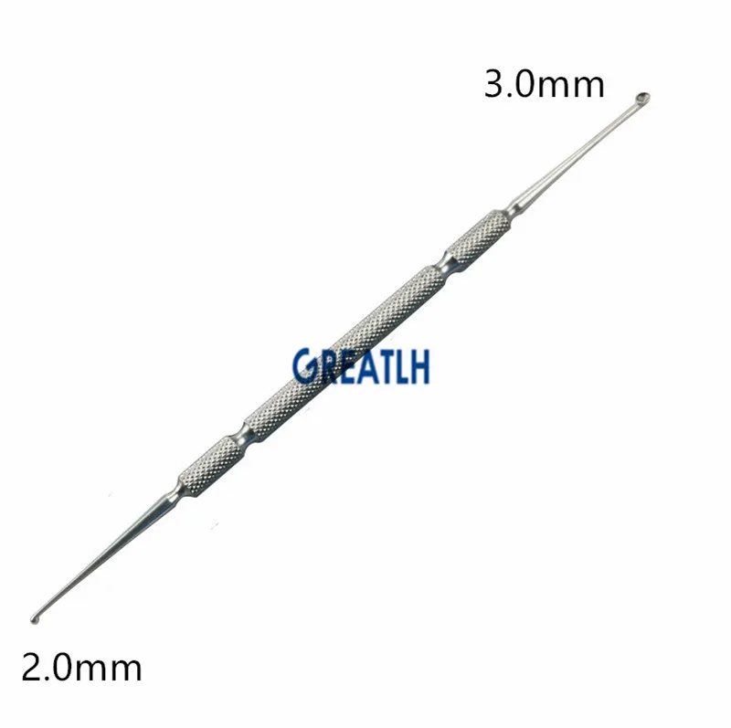 surgical eye curette Chalazion Curette Double-ended Single head Stainless steel Titanium Micro ophthalmic