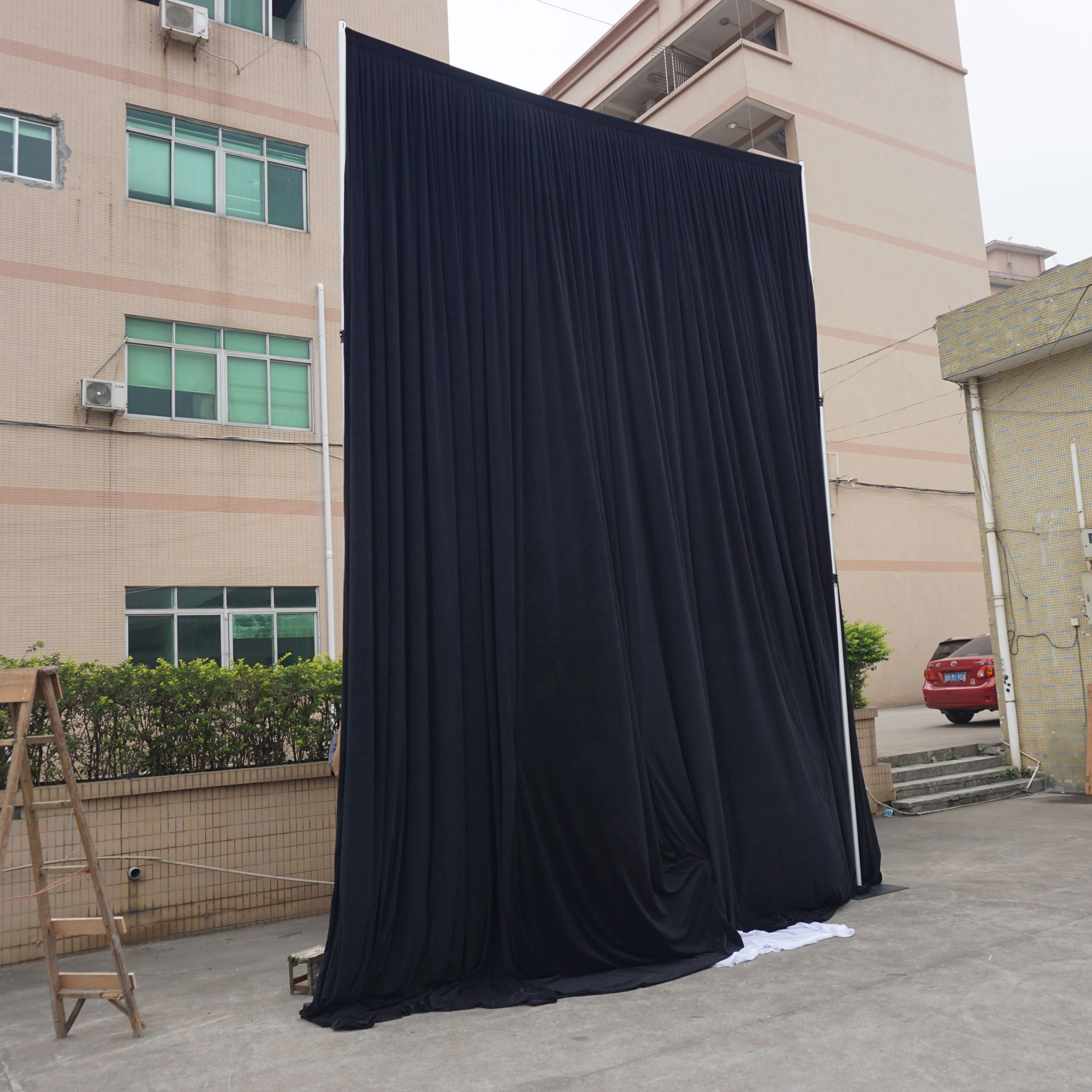 Aluminum telescopic wedding backdrop pipe and drape and draping fabric for weddings