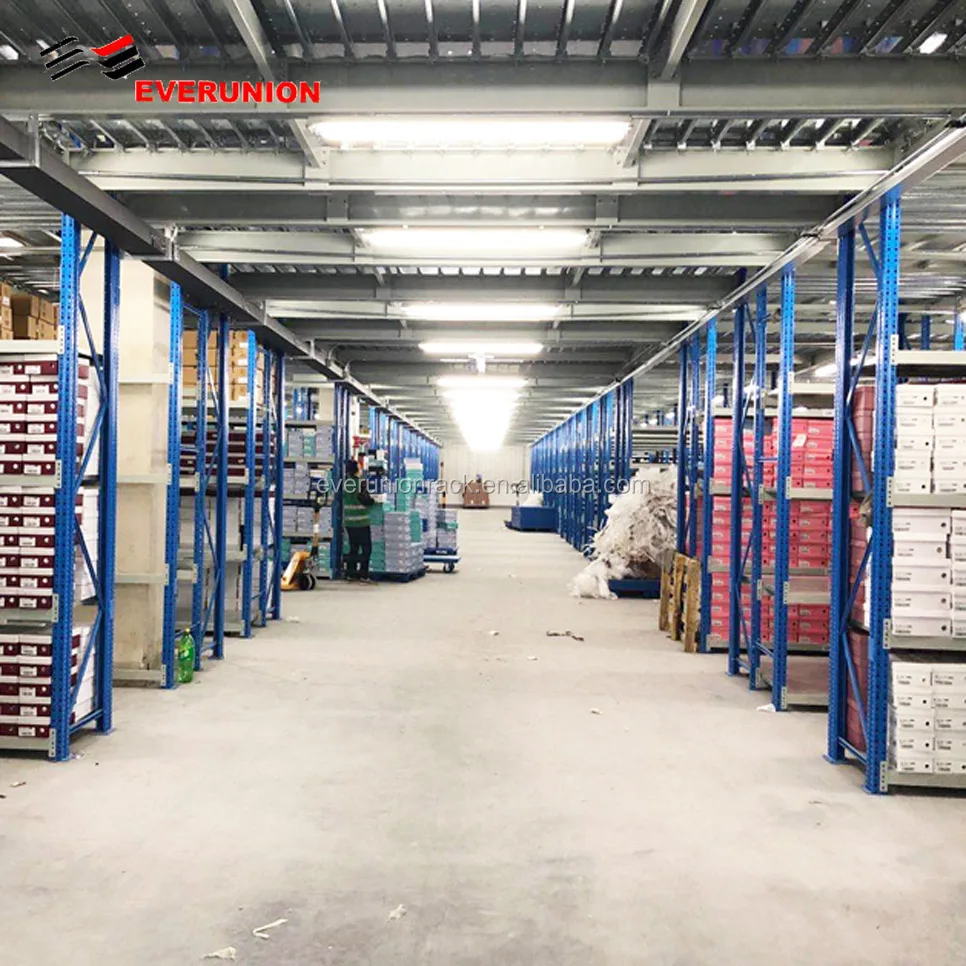 
EVERUNION Shelf Warehouse Mezzanine Floor Storage Rack Mezzanine Floor Rack 