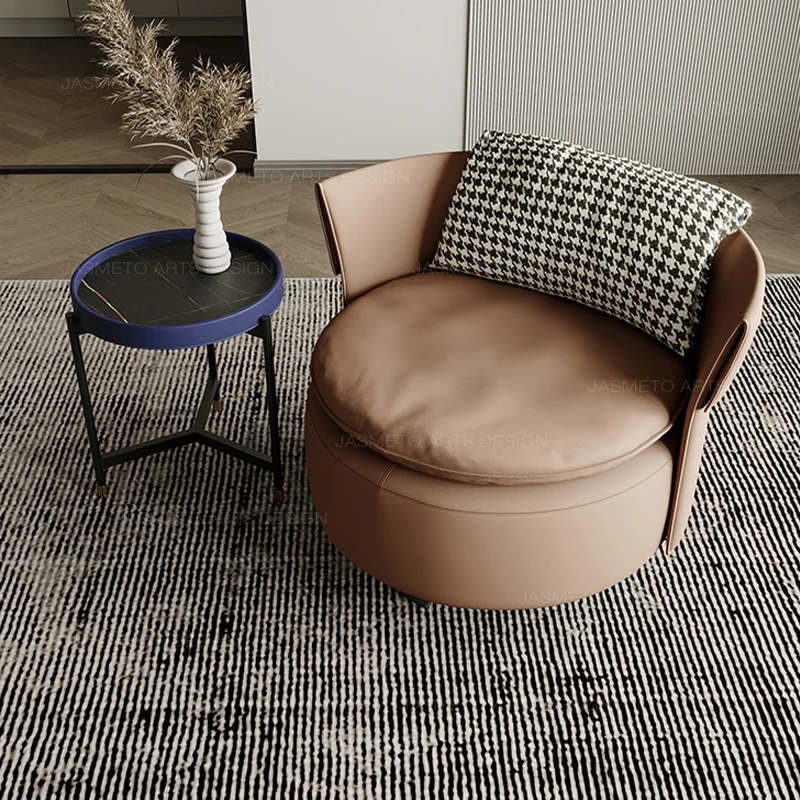 Living room luxury leather leisure relaxing single sofa chair modern designs furniture in living room sofa chairs