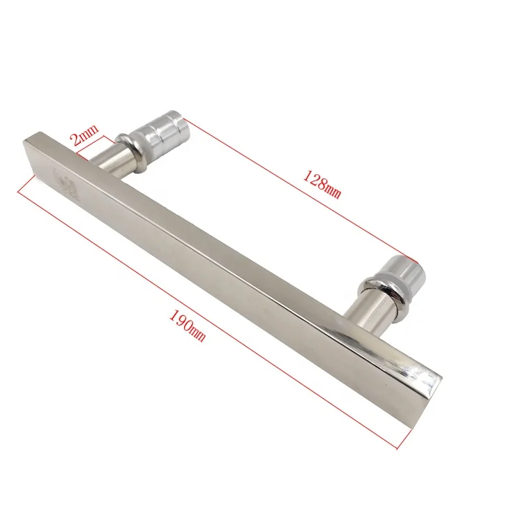 Anti Slip Double Holes Polished 304 Stainless Steel Shower Door Handles