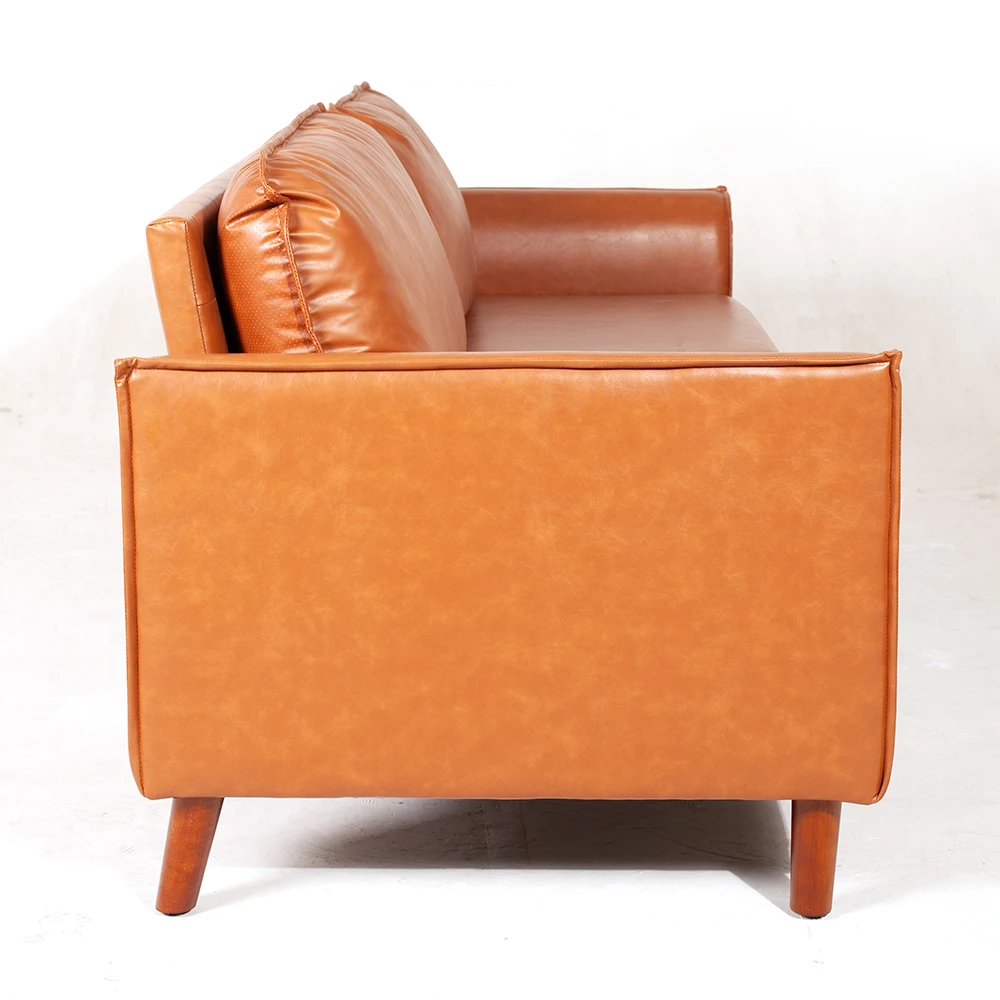 Sans High Loading Capacity Pu Leather Convertible Sectional Modular Sofa Couch For Living Room
