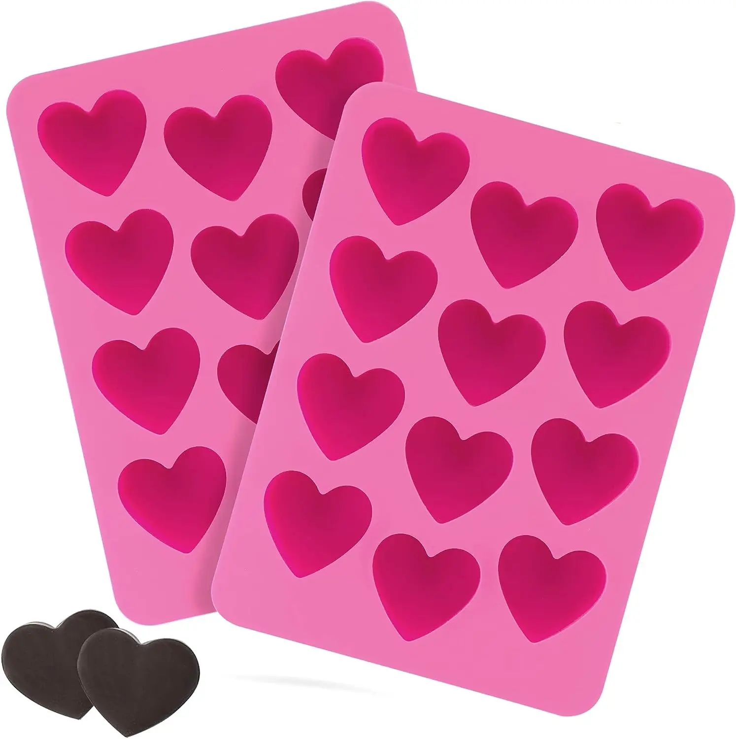 Heart Shaped Silicone Molds for Resin Art Hard charms Soft Candy Chocolate Jello Gummy  Soaps Bomb DIY