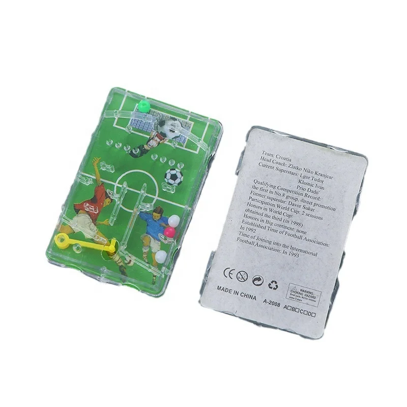 New Cheap Children Play Maze Plastic Handheld Mini Football Word Cup Pinball Games Pinball Board Game