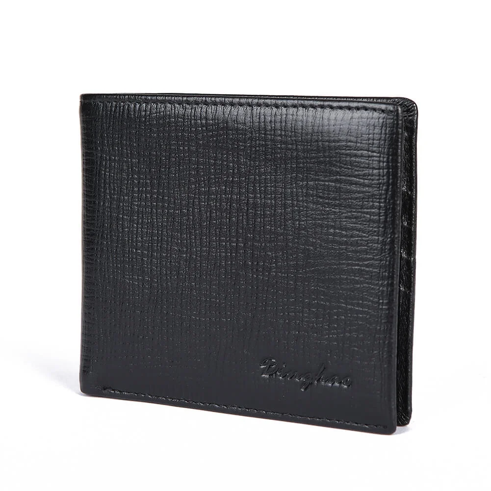 Hot Selling Genuine Leather Credit Card Holder Wallet RFID Blocking Top Grain Leather Card Wallet Bifold Mens Leather Wallet