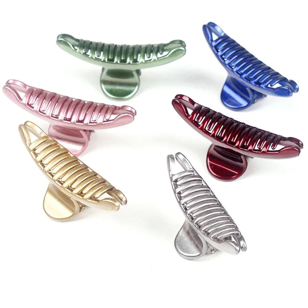 
XQ006 Fashion Hairdressing Large Medium Solid Hair Catch Acrylic Transparency Shower Catch Korean Jaw Clip 