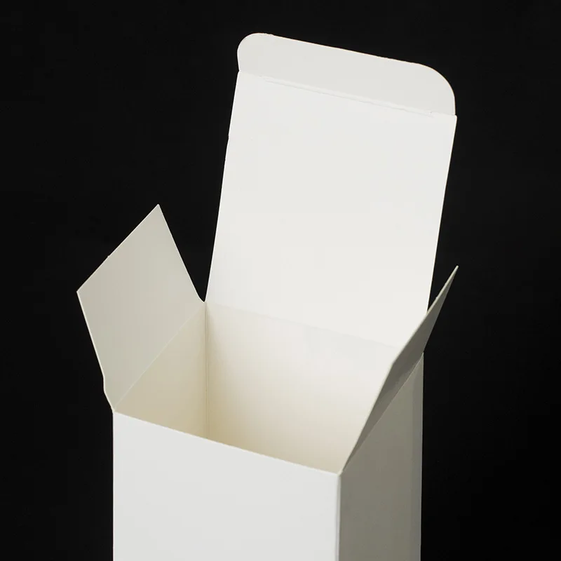 Изготовленный на заказ дизайн вырезая белые карточки бумажная коробка упаковочные коробки оптом для косметики
