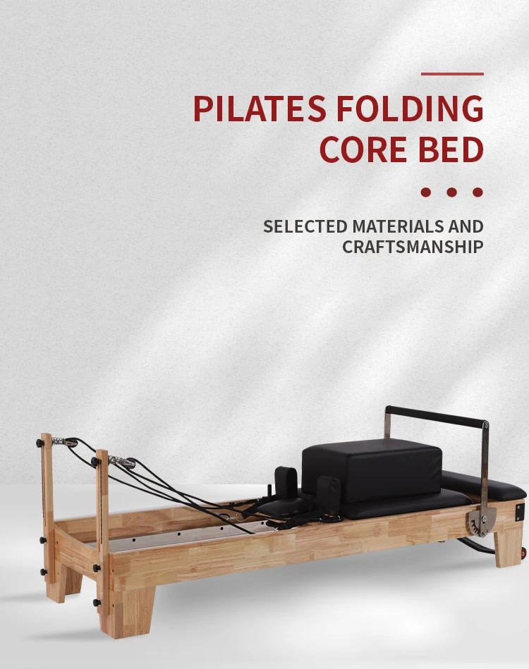 Dinuo Hot Sale High Quality Gym Fitness Equipment Pilates Training Bed Oak Pilates Cadillac Reformer