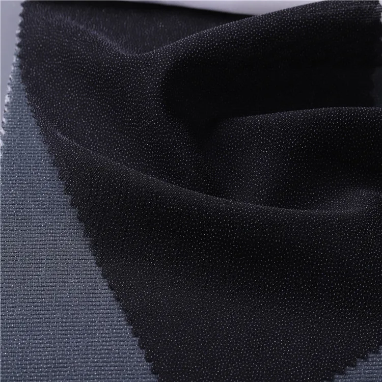 100% polyester hot melt interlining fabric/garment fusible woven interlining