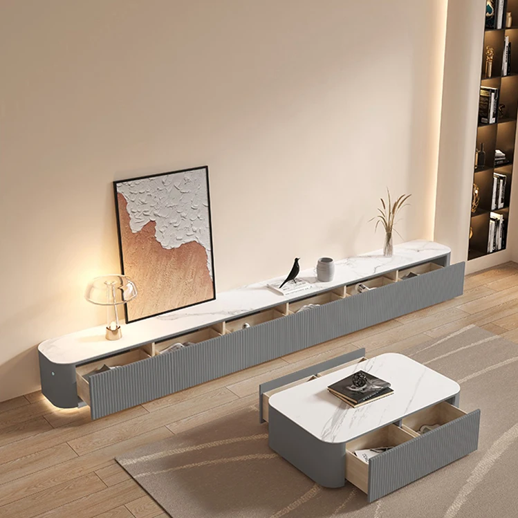 modern  fashion cheap price home living room tv cabinet and coffee table