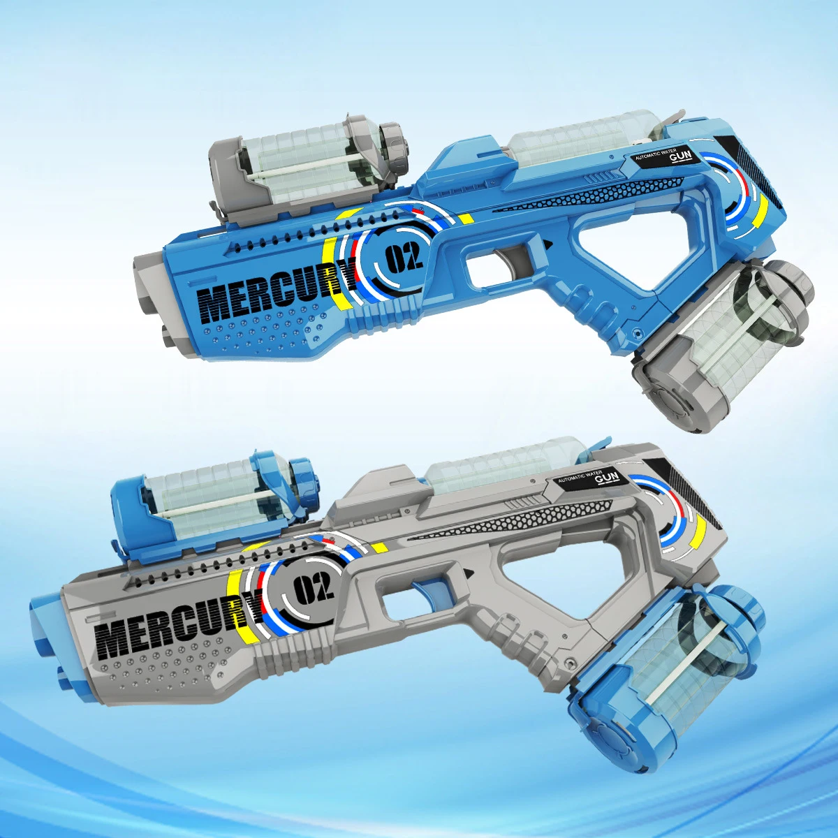 Battery-powered Water Gun Automatic Led Water Blaster Gun Electric Water Cannon Pool Shooting Toys with Light