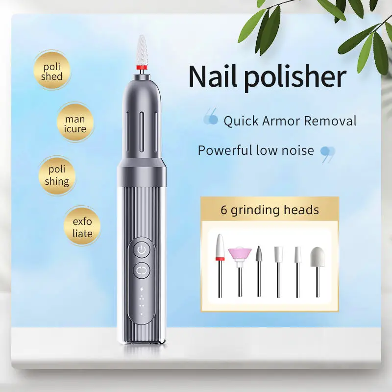 Custom Professional Nail Supplies Nail Tools Rechargeable Cordless Portable Electric Nail Drill Machine with Bits