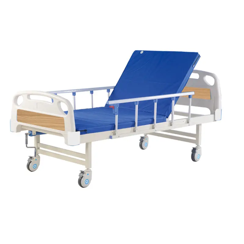 Multifunctional Manual Nursing Bed with 2 Cranks Steel ABS Metal Plastic Material Turn-over Feature for Home Care Hospital Bed