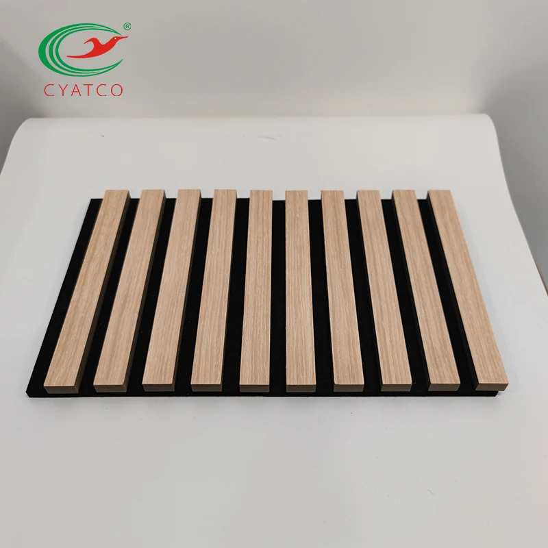 Eco Friendly Acoustic Panel Wooden Acoustic Panels Akupanel Polyester Panels Natural Oak Acoustic Slat Wood Wall