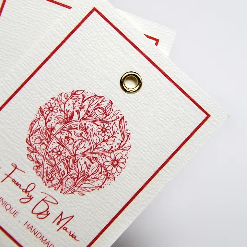 Custom Designed Premium Hang Tag for Clothing Label Custom Size Texture Paper Garment Tag Custom Printed Information Display