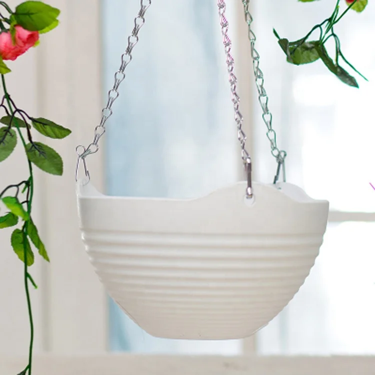 Small saucer white color creative flower pots  orchid for decoration hanging basket flower pot