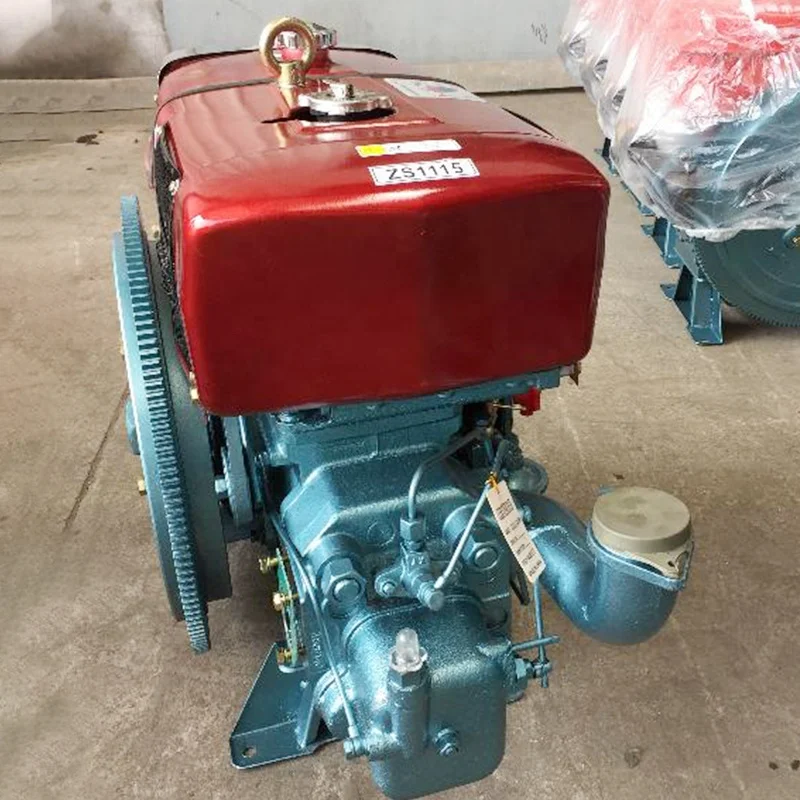 ZS1115DNL радиатор типа 24 HP одноцилиндровый дизельный двигатель с подсветкой для