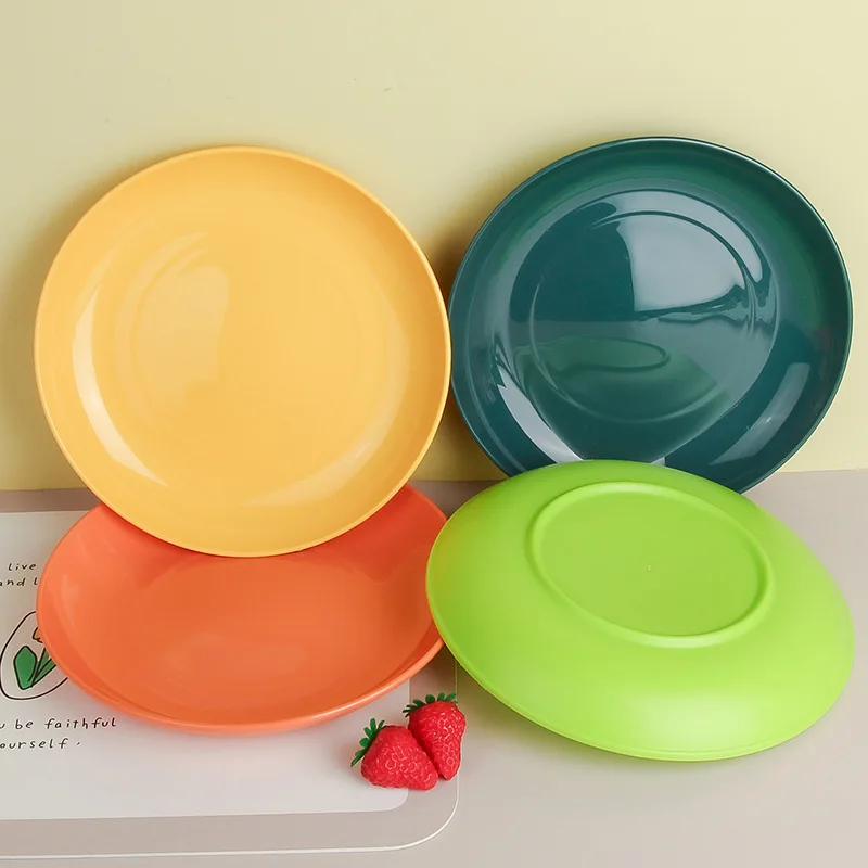 Лоток из пшеничной соломы сплошной цвет высокого внешнего вида посуда подарочный набор пластиковый противень