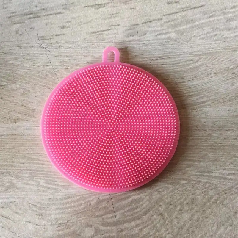 
Round thickened silica cleansing brush repeatingly use pot and bowl melon fruit and vegetable cleaning brush 