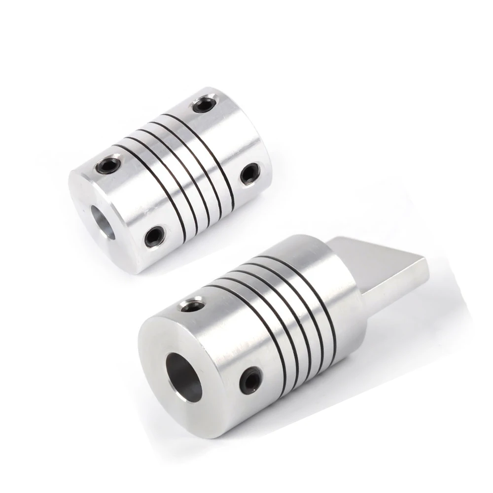 D19 L501 Aluminium Slit Style Electrode Servomotor Flexible Shaft Parallel Lines Coupling