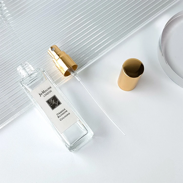 wholesale sublimation logo original refill atomizer women spray glass square perfume bottle 3 5 10 ml with box packaging