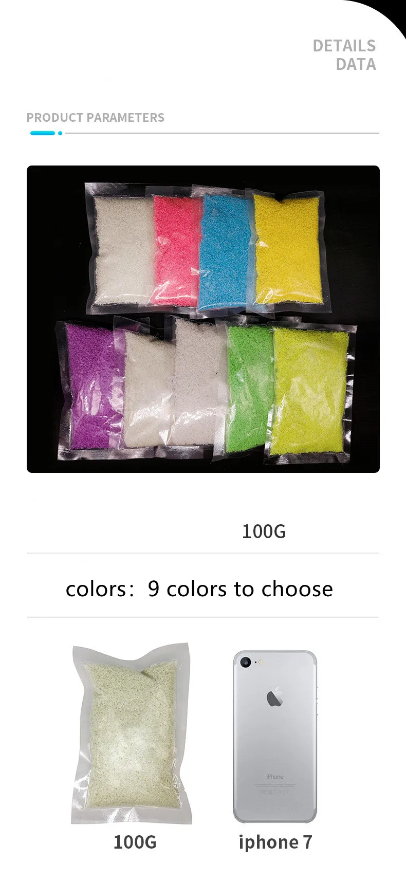 Glow in Dark Sand Photoluminescent Gravel Fluorescent Grain Set for Glass Decor Graffiti Luminous Art Pigment