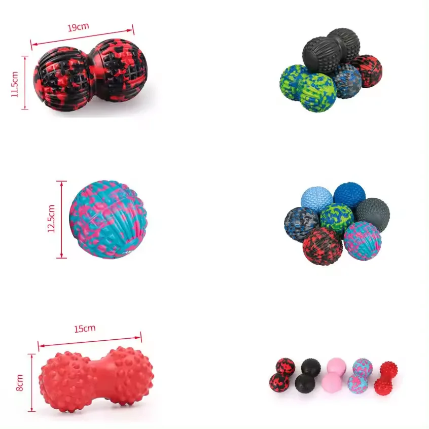 FITNESS Peanut Massage Ball Double Lacrosse Massage Ball & Mobility Ball Deep Tissue Massage Tool for Muscle Relaxer