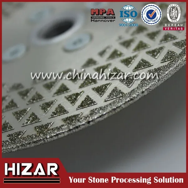 Hizar HDES1 125mm M14 thread Double Sided Electroplated Diamond Granite Saw Blade Cutting Tools Grinding Tool