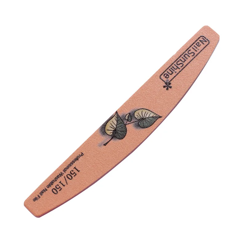 Double Side Nail File Hot Style High Quality Half-moon Shaped Customizable  Grit File For Nail Polishing Tools