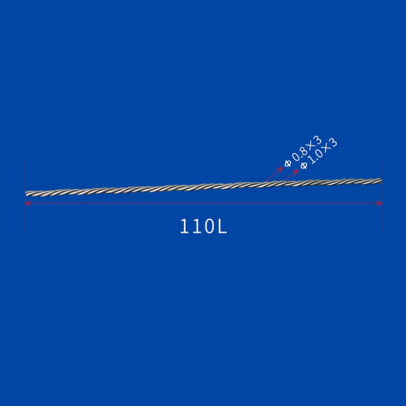 High Temperature Long Lifetime Dia 0.8mm Wave Tungsten Wire for Melting